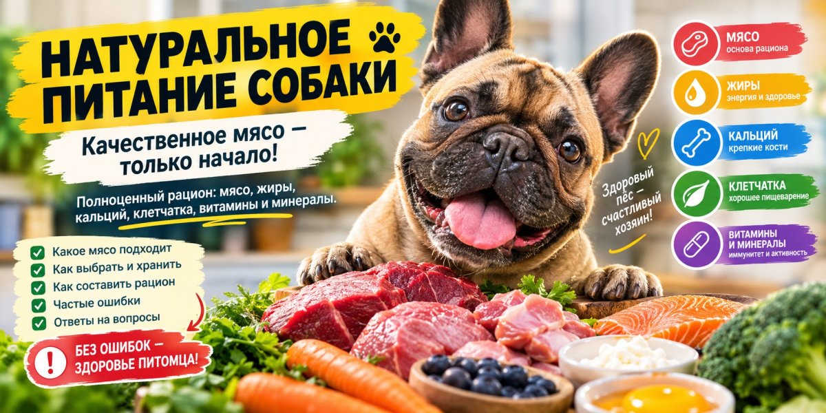 Натуральное питание собаки: как выбрать мясо и составить сбалансированный рацион