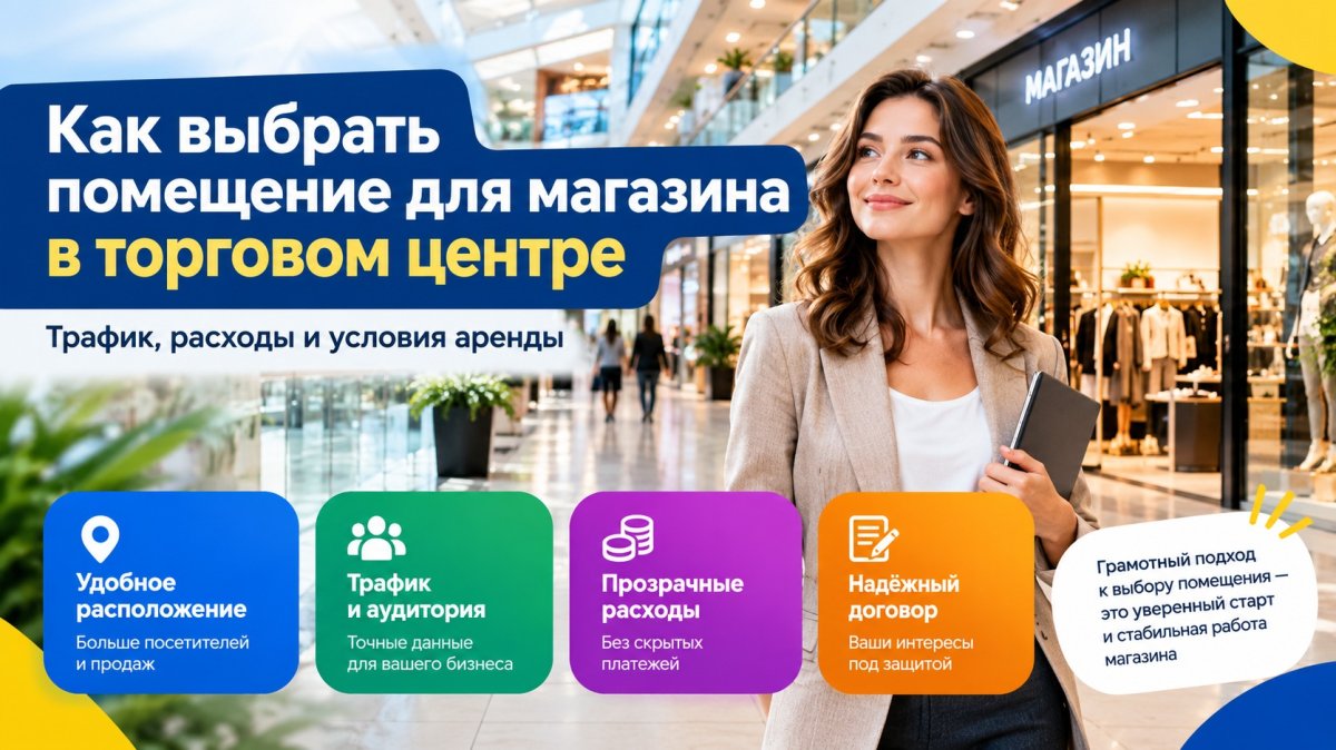 Как выбрать помещение для магазина в торговом центре: трафик, расходы и условия аренды