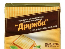 Продукт молоковмісний сирний плавлений Дружба 55%