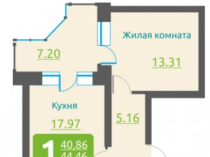 Продам 1 комнатную квартиру в ЖК "Марсель"