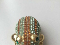 Статуэтка лягушка стразы сваровски swarovski талисман деньги сувенир подарок фигурка амулет денежный