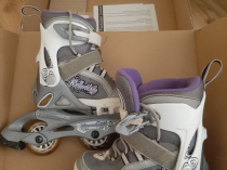 Продам мигающие раздвижные ролики Rollerblade р. 28-32, 17.5 - 20.5 см