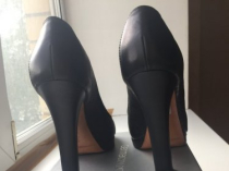 Туфли gianmarco lorenzi италия 39 размер кожа черные платформа 1см каблук 10 шпилька женские кожаные