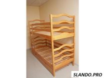 София двухъярусная кровать с ящиками и матрасами.
